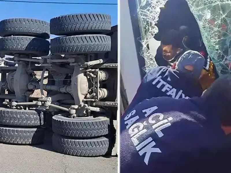 Virajı Alamayan Kamyon Kazası Şehirde Büyük Şok Yarattı