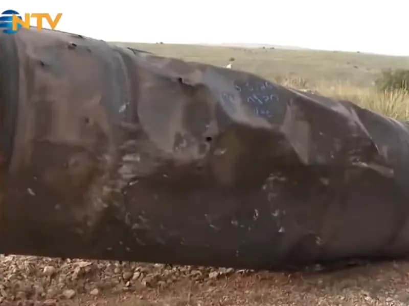 İran Füzesinin Enkazı Tel Aviv'de NTV Tarafından Görüntülendi