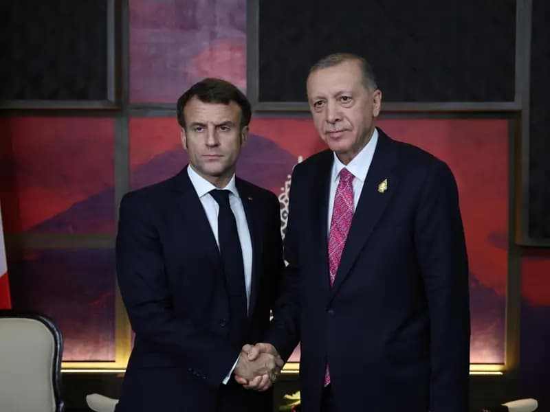 ** Cumhurbaşkanı Erdoğan, Fransa Cumhurbaşkanı Macron ile görüştü

**