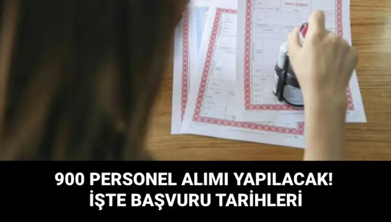 Tapu ve Kadastro Genel Müdürlüğü 900 Yeni Sözleşmeli Personel Alıyor!