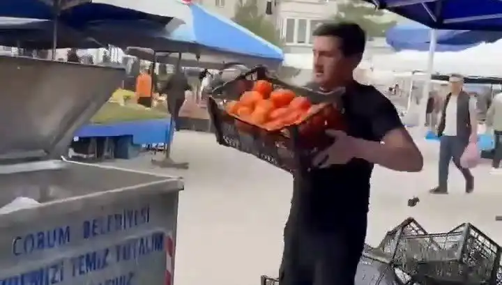 Domatesleri Çöpe Döken Pazarcı İçin Şok Edici Para Cezası